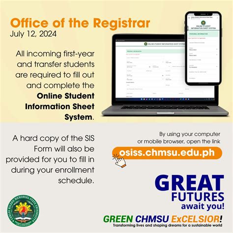 sis.chmsu|Online Student Information Sheet System.